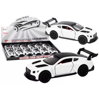 LEAN TOYS Automobilis Sportinis automobilis 1:32 Friction Drive Pearl White