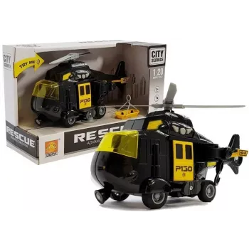 LEAN TOYS Battery Rescue Helicopter 1:20 Sound of Light