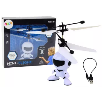 LEAN TOYS Flying Astronaut Hand Controlled Drone Helicopter White