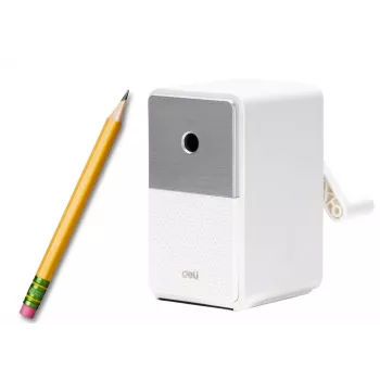 LEAN Cranked Sharpener with Container, Blade Adjustment White