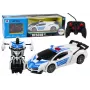 LEAN TOYS R/C Police Car 2in1 Car Robot Sounds Lights