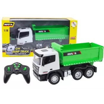 LEAN TOYS RC Truck Tipper 1:18 Green