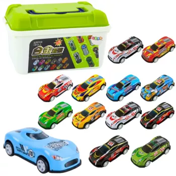 LEAN TOYS Spyruoklių rinkinys lagaminėlyje, 30 vnt. Cars