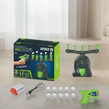 LEAN TOYS Šaudymo į taikinį žaidimas su plūduriuojančiais kamuoliukais
