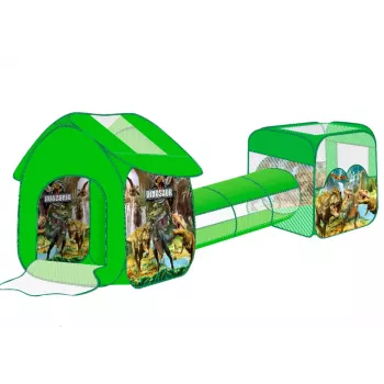 LEAN TOYS 3-in-1 Playground for Children Tent House Pool Dinosaurs