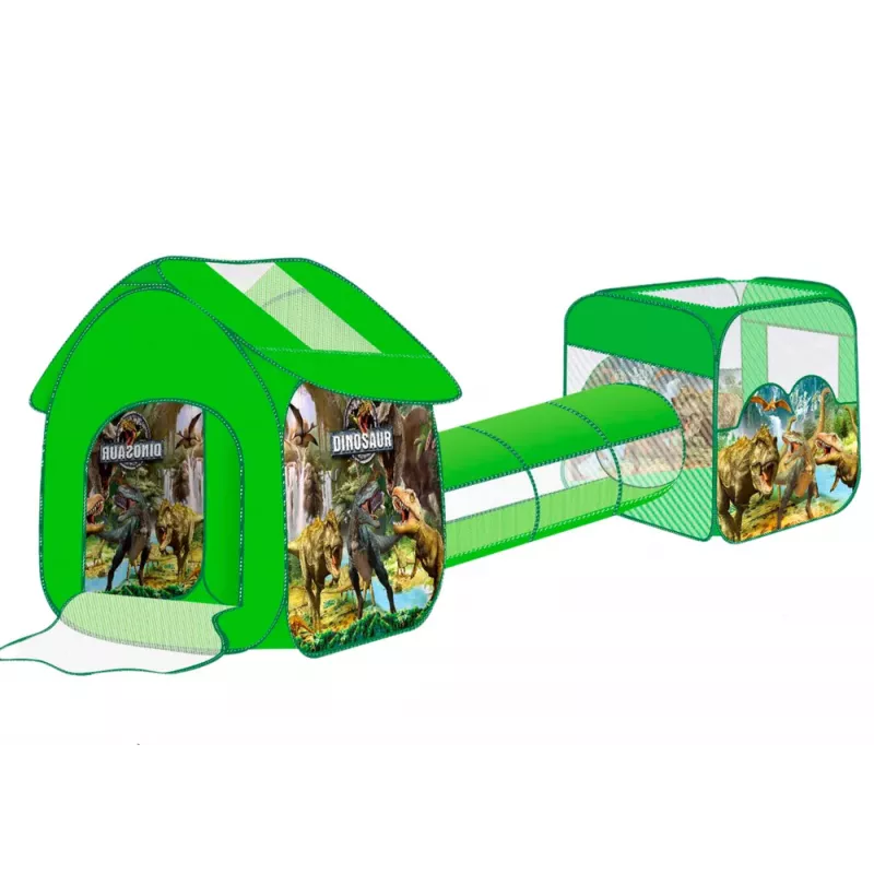 LEAN TOYS 3-in-1 Playground for Children Tent House Pool Dinosaurs