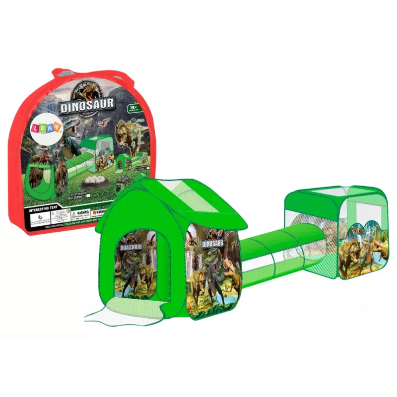 LEAN TOYS 3-in-1 Playground for Children Tent House Pool Dinosaurs