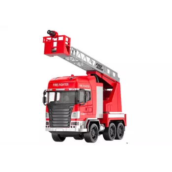 LEAN TOYS Gaisrinis automobilis su strėle ir nuotolinio valdymo purškimo šviesomis
