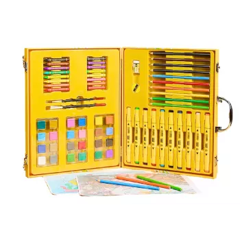LEAN Art Set in a Suitcase Yellow Duck 84 Pieces