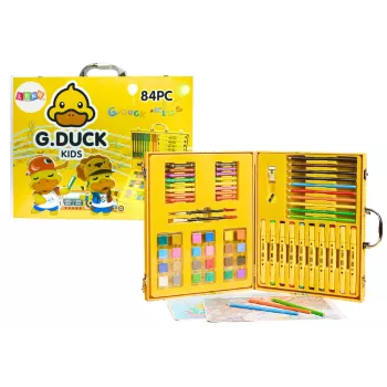 LEAN Art Set in a Suitcase Yellow Duck 84 Pieces