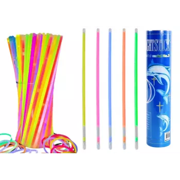LEAN TOYS Liuminescencinės galvos juostos 100 vnt. Įvairių spalvų Šviečiančios tamsoje