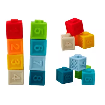 LEAN TOYS Minkštos edukacinės vonios kaladėlės 20 vnt. Gyvūnų formos