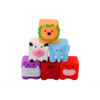 LEAN TOYS Minkštos edukacinės vonios kaladėlės Gyvūnai