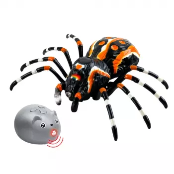 LEAN TOYS nuotolinio valdymo voras tarantulas infraraudonųjų spindulių juodas R/C ST