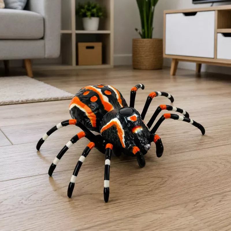 LEAN TOYS nuotolinio valdymo voras tarantulas infraraudonųjų spindulių juodas R/C ST
