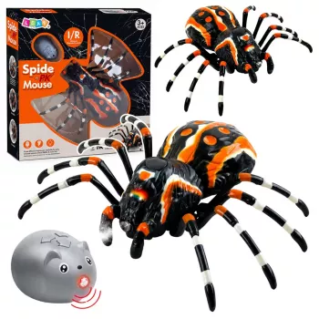 LEAN TOYS nuotolinio valdymo voras tarantulas infraraudonųjų spindulių juodas R/C ST