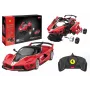 Statybiniai blokeliai su nuotolinio valdymo automobiliu Rastar 1:18 Ferrari FXXK EVO Raudona 88 vnt.