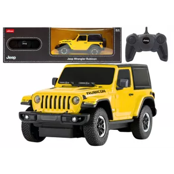 JEEP Wrangler JL Rubicon valdomas automobilis RC Rastar geltonas 1:24