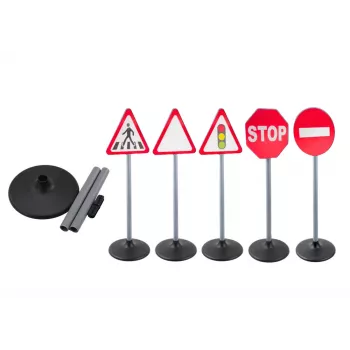LEAN TOYS Educational Road Signs Warning Set 5 Pcs 70cm