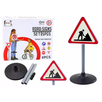 LEAN TOYS Didelis kelio darbų įspėjamasis ženklas 70 cm