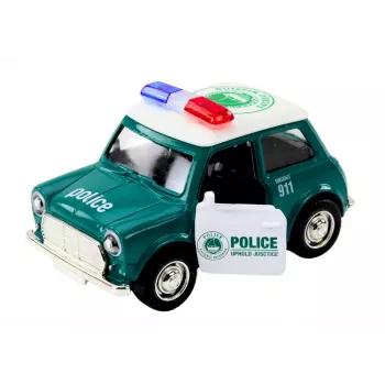 LEAN TOYS Classic Police Car 1:38 Drive Lights Sounds Green