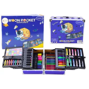 LEAN meno rinkinys sulankstomame lagamine „Space“ 133 vnt.