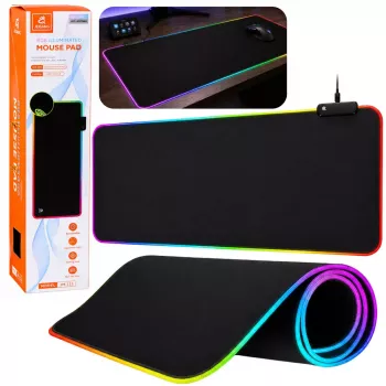 LEAN klaviatūros ir pelės kilimėlis su LED apšvietimu 40x90cm