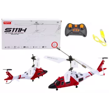 LEAN TOYS nuotolinio valdymo RC sraigtasparnis su giroskopu Syma S111H raudonas