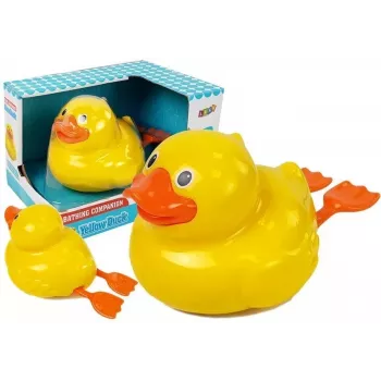 LEAN TOYS Yellow Duck on Batteries 18 cm for the Bath