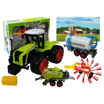 LEAN TOYS Set of Vehicle Farmer Tractor