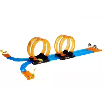 LEAN TOYS Race Track su 4 Kilpomis, Dviem 181 cm Automobiliais