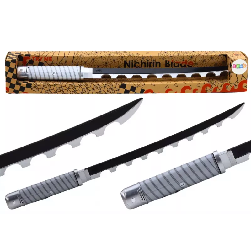 LEAN TOYS Nichirin Samurai Sword Battery Operated Comfortable Handle Black Sound