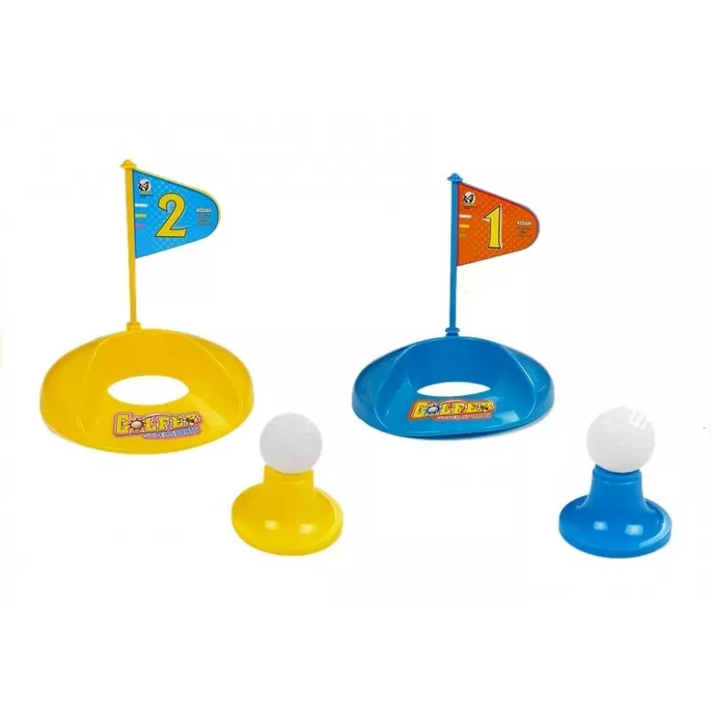 LEAN TOYS Vaikų golfo rinkinys su lazdomis, duobutėmis, vėliavėlėmis ir kamuoliukais
