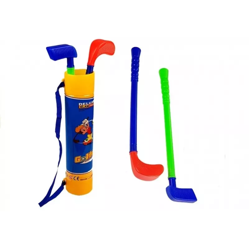 LEAN TOYS Vaikų golfo rinkinys su lazdomis, duobutėmis, vėliavėlėmis ir kamuoliukais