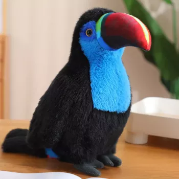 LEAN TOYS Minkštas Tukano Paukštis Pliušinis Žaislas Mascot Mėlynas 40cm
