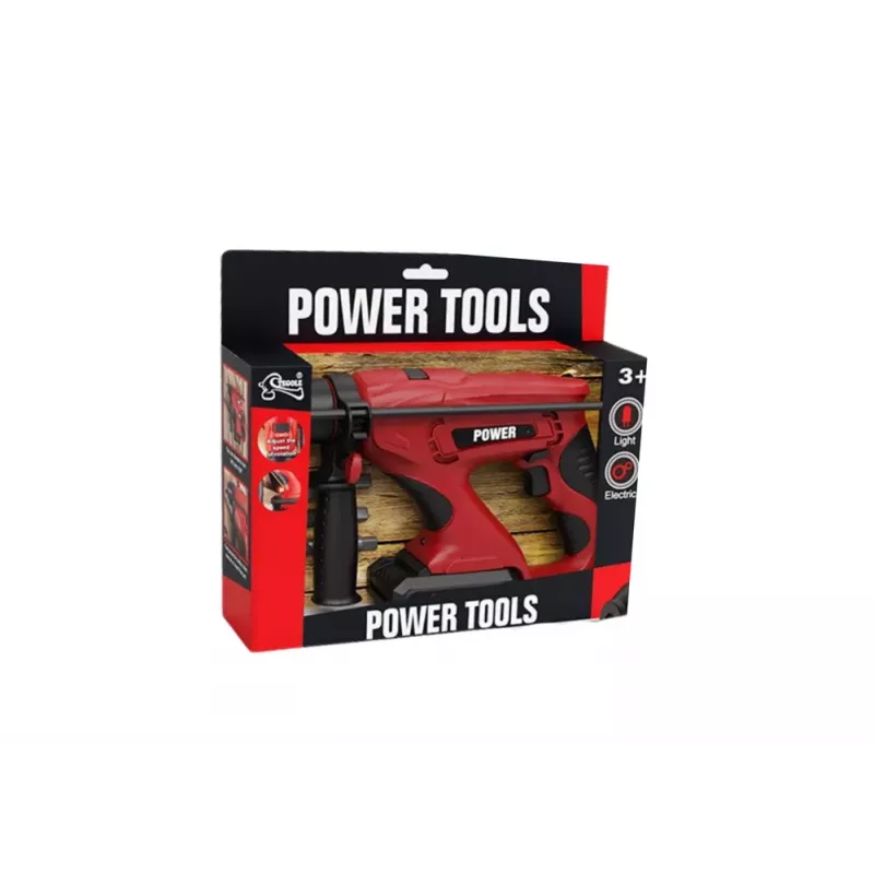 LEAN TOYS DIY Drill Red Battery-Powered Drills 18V Li-Ion 2x1.5Ah