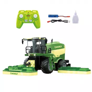 LEAN TOYS Combine Harvester With Lawn Mowers Steam Effect Remote Controlled RC 2.4G