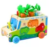 LEAN TOYS Educational Wooden Car Shape Sorter Maze Puzzle