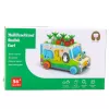 LEAN TOYS Educational Wooden Car Shape Sorter Maze Puzzle