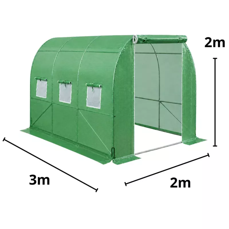 LEAN Green UV Tunnel for Vegetables with Windows 2x3 M 6M²