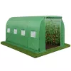 LEAN Folijos Tunelinis Šiltnamis Daržovėms su Langais, Žalias, UV 4.5x2x2 M 9M²