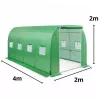 LEAN Folijos Tunelinis Šiltnamis Daržovėms su Langais, Žalias, UV 4.5x2x2 M 9M²