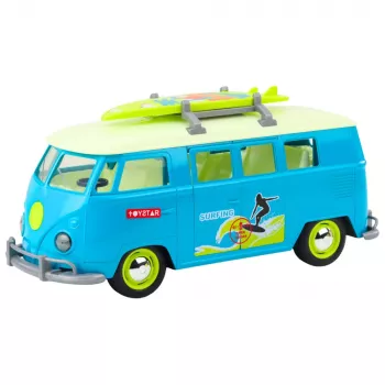 LEAN TOYS Car Surfer Van Bus su banglente, šviesomis ir garsais, turkio spalvos