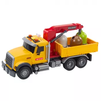 LEAN TOYS Šiukšliavežis su Rūšiavimo Konteineriais, Šviesomis ir Garsais