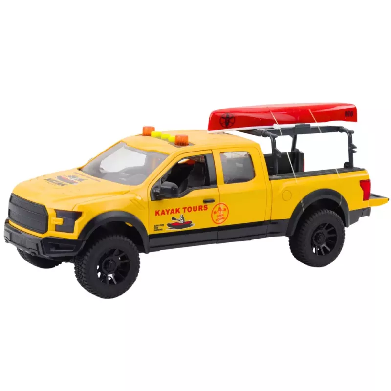 LEAN TOYS Visureigis su baidare, šviesos ir garsai, geltonas