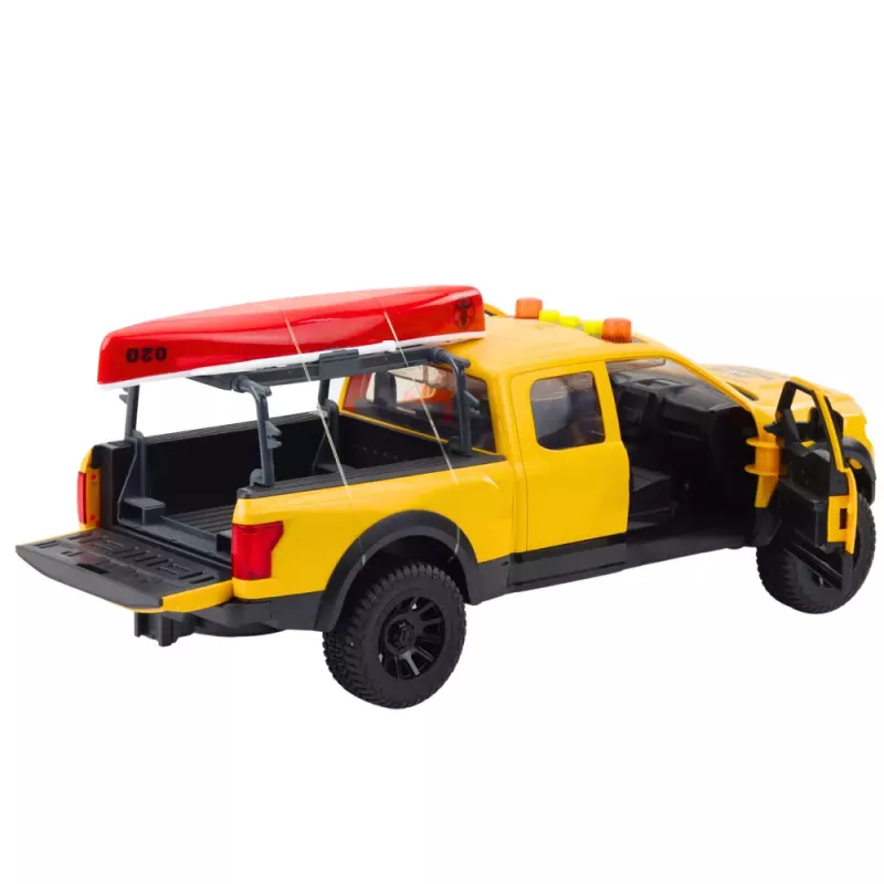 LEAN TOYS Visureigis su baidare, šviesos ir garsai, geltonas