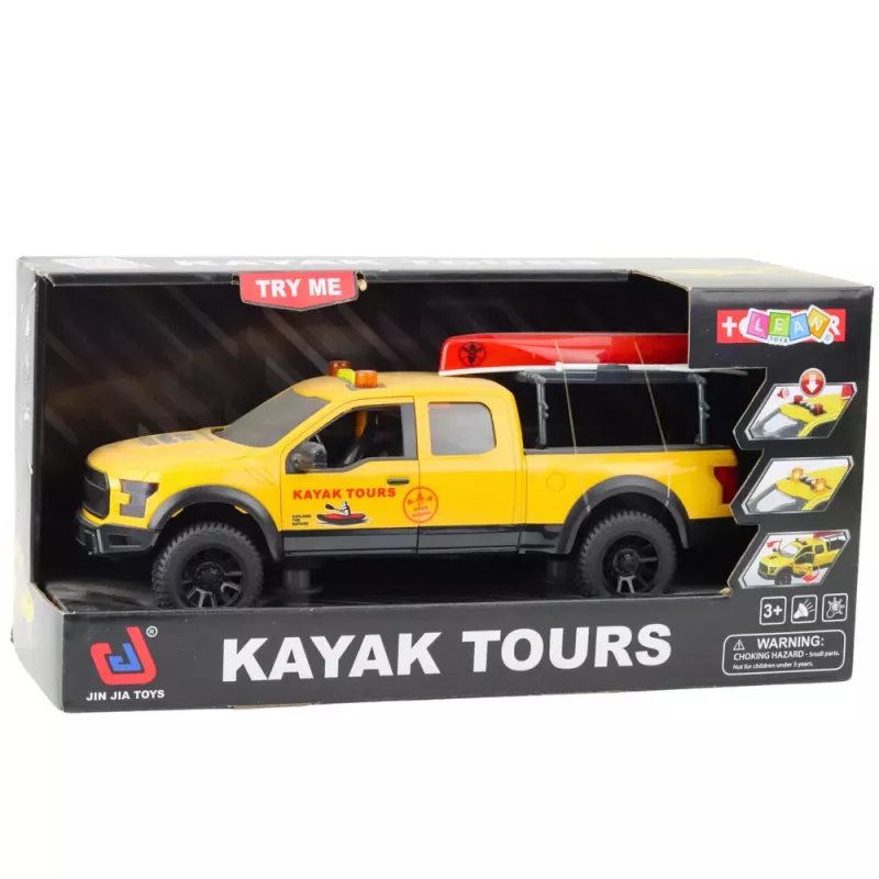 LEAN TOYS Visureigis su baidare, šviesos ir garsai, geltonas