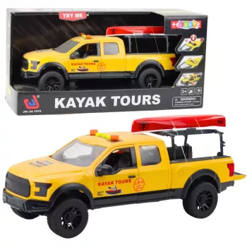 LEAN TOYS Visureigis su baidare, šviesos ir garsai, geltonas