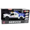 LEAN TOYS Service Truck su kranu, šviesomis ir garsais, baltas, 1:12