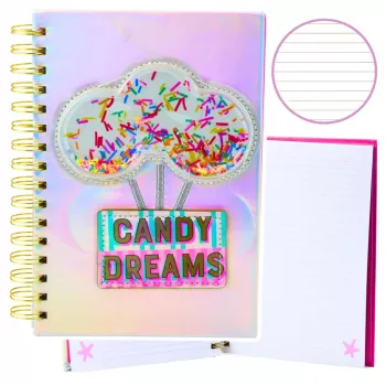 LEAN Candy Dreams Holographic A5 Lined Notebook 90 Sheets